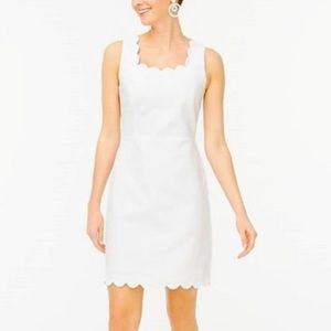 NWT J. Crew white Scalloped Dress